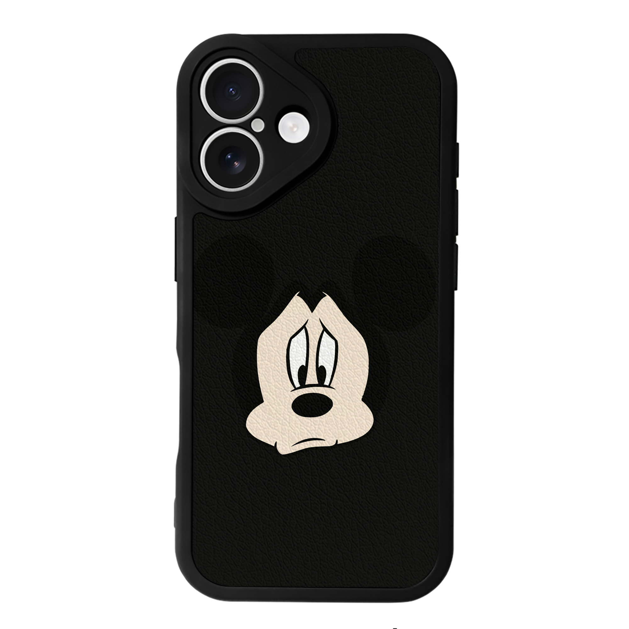 （画像用） ミッキーマウス Mickey Mouse 【iPhone 16シリーズ対応】シリコンスマホケース（レザー調） 材質：シリコン